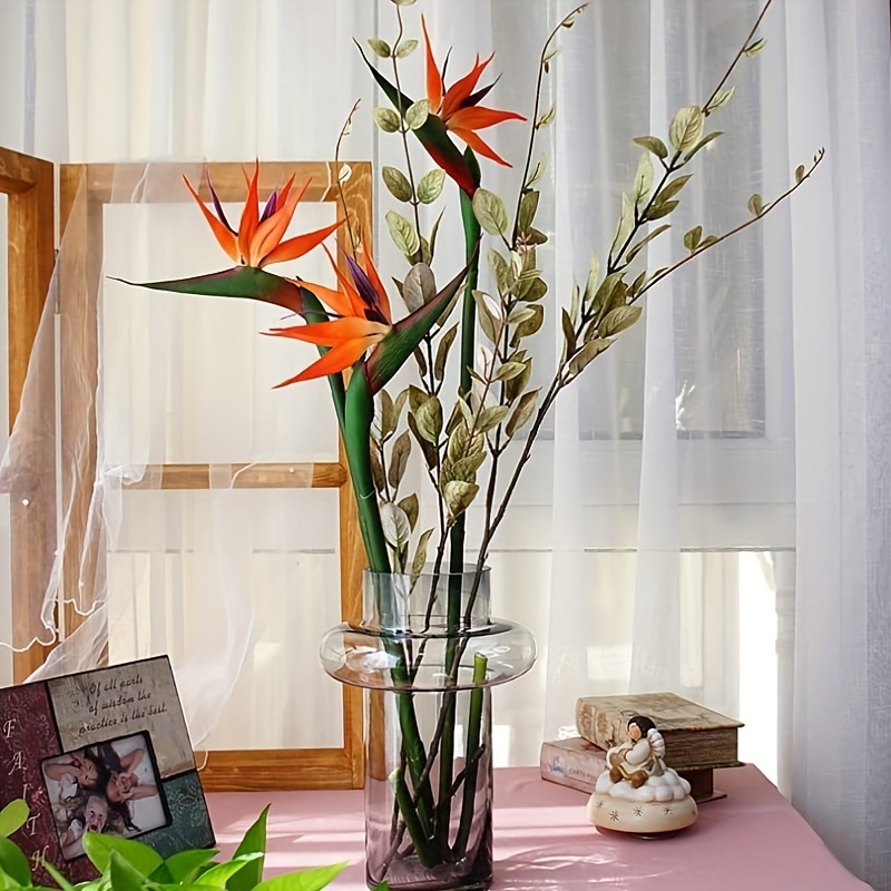 3pcs 낙원 꽃의 인공 새 고무 Strelitzia  - Bird Paradise Strelitzia 리뷰 및 가격