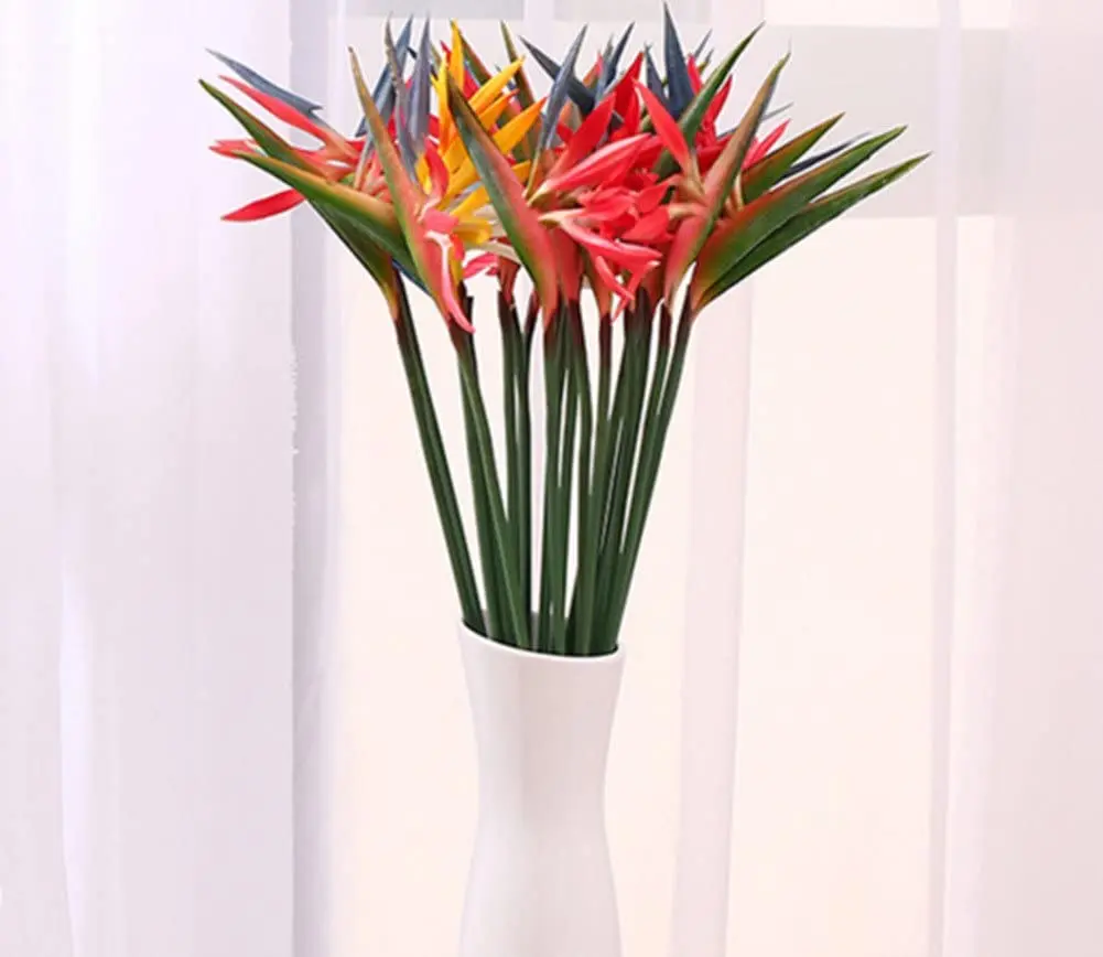 8개 인공 꽃 Strelitzia 줄기 가짜 극락조 식 - Bird Paradise Strelitzia 리뷰 및 가격